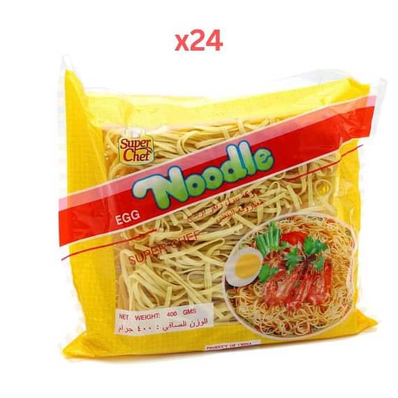 Super Chef Egg Noodles Broad 400Gm (Pack Of 24) Dry Food "BAE" Charm Bracelet