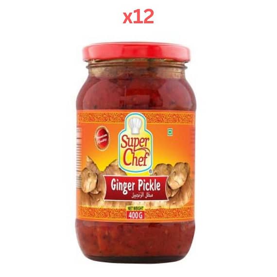 Super Chef Ginger Pickle 400Gm (Pack Of 12) Dry Food "BAE" Charm Bracelet