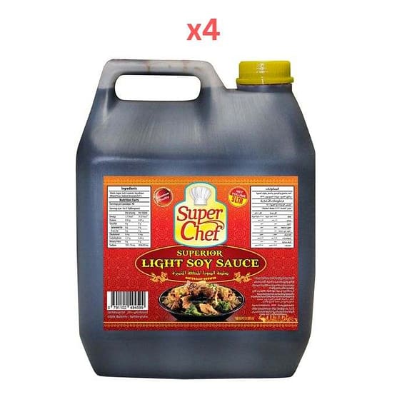 Super Chef Light Soy Sauce 5Ltr (Pack Of 4) Dry Food "BAE" Charm Bracelet