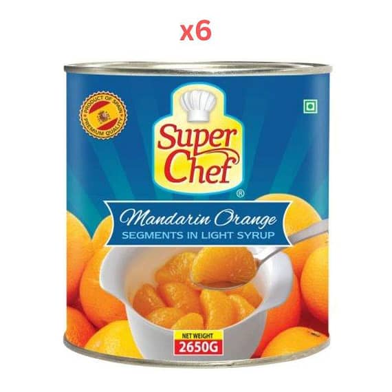 Super Chef Mandarin Orange 2650Gm (Pack Of 6) Dry Food "BAE" Charm Bracelet
