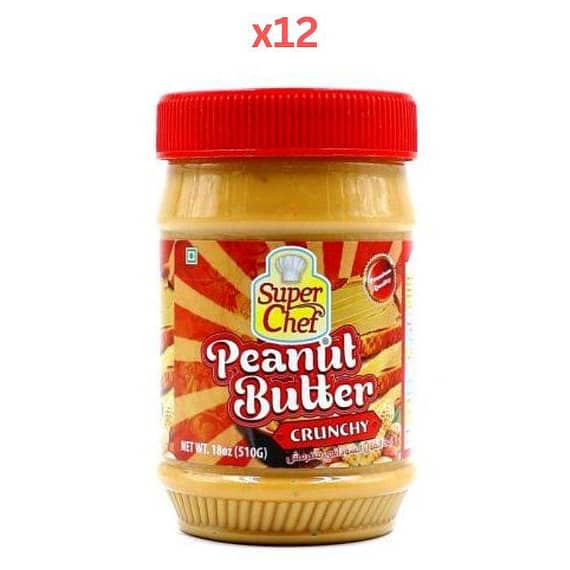 Super Chef Peanut Butter Crunchy 510Ml (Pack Of 12) Dry Food "BAE" Charm Bracelet