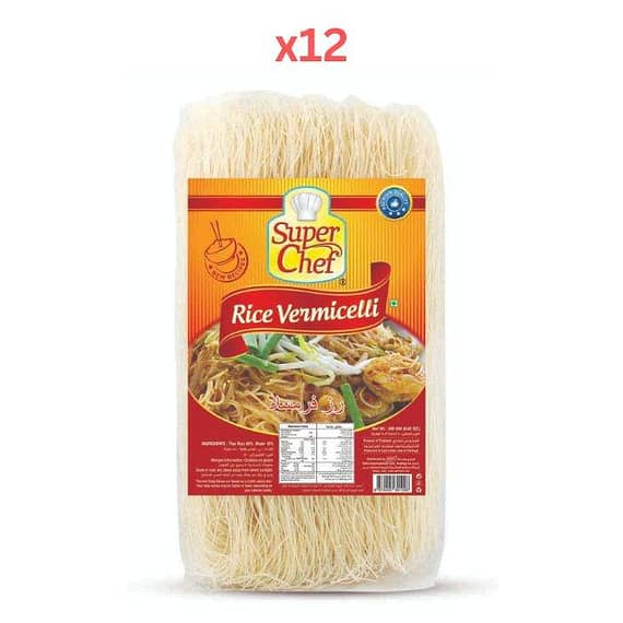 Super Chef Rice Vermicelli 250Gm (Pack Of 12) Dry Food "BAE" Charm Bracelet