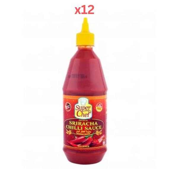 Super Chef Sriracha Chilli Sauce 740Ml (Pack Of 12) Dry Food "BAE" Charm Bracelet