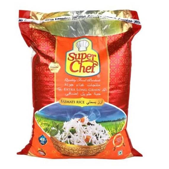 Super Chef Tra Long Grain Basmati Rice XXXl 20Kg Dry Food "BAE" Charm Bracelet