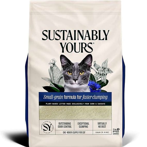 Sustainably Yours Natural Cat Litter Plus – 13Lb /6 Kgs Litter & Housetraining "BAE" Charm Bracelet
