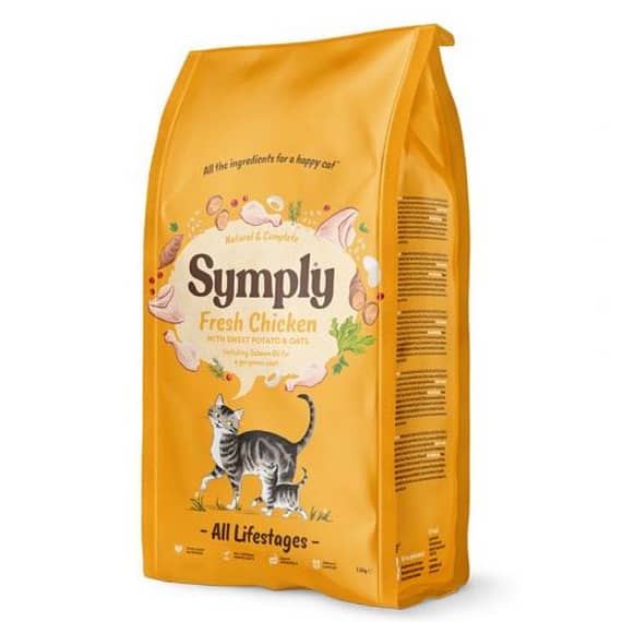 Symply Cat Dry Food with Chicken – All Life Stages – 4Kg Cat Food "BAE" Charm Bracelet