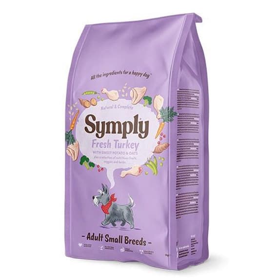Symply Fresh Turkey Adult Small Breeds Dry Dog Food 2Kg Dog Food "BAE" Charm Bracelet