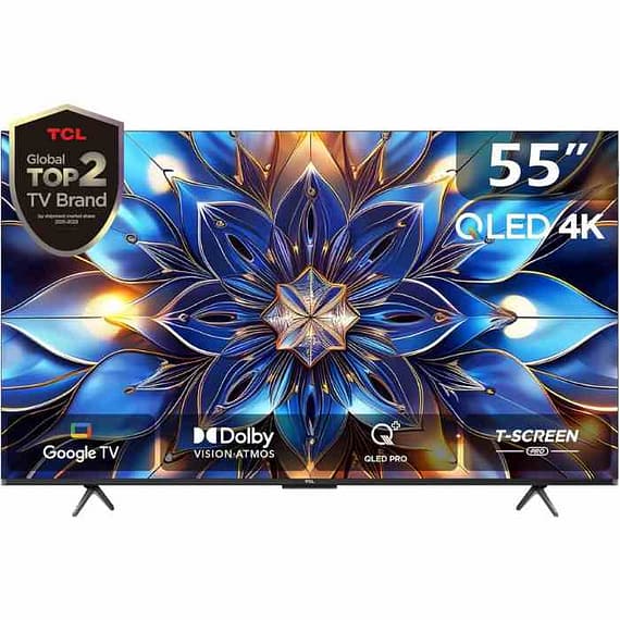 TCL 55 Inch Television, 4K QLED Google Smart LED TV -55T7B Electronics "BAE" Charm Bracelet