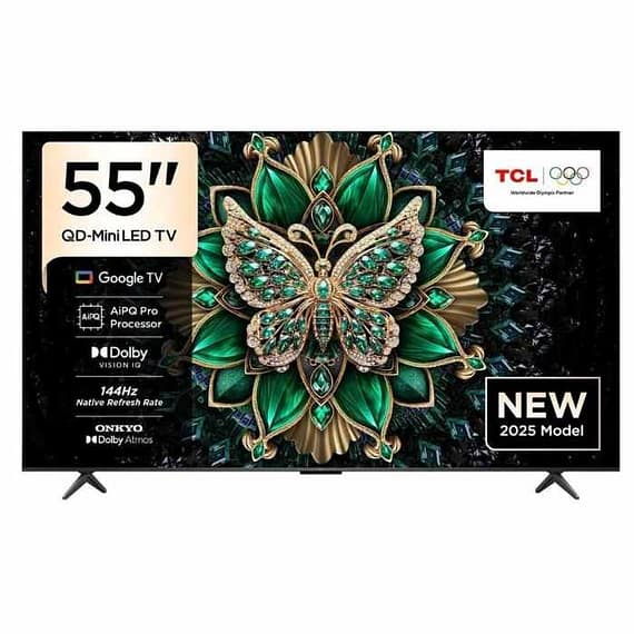 TCL 55-inch 4K QD-Mini LED Google Smart TV 55C6K Electronics "BAE" Charm Bracelet