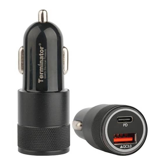 Terminator USB Car Charger with 36W Fast Charging USB-A (QC3) – TUSBCC 01-36W Electronics "BAE" Charm Bracelet
