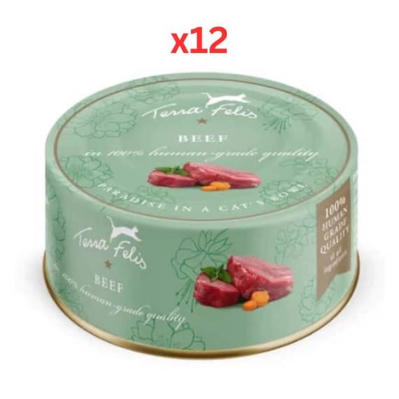 Terra Felis Beef Cat Wet Food 12X80G Cat Food "BAE" Charm Bracelet