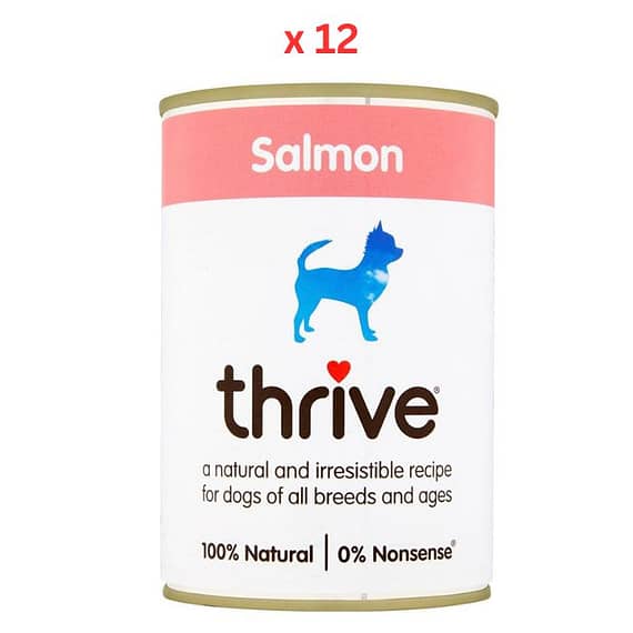 Thrive Complete Salmon Wet Dog Food 375g Pack Of 12 Dog Food "BAE" Charm Bracelet