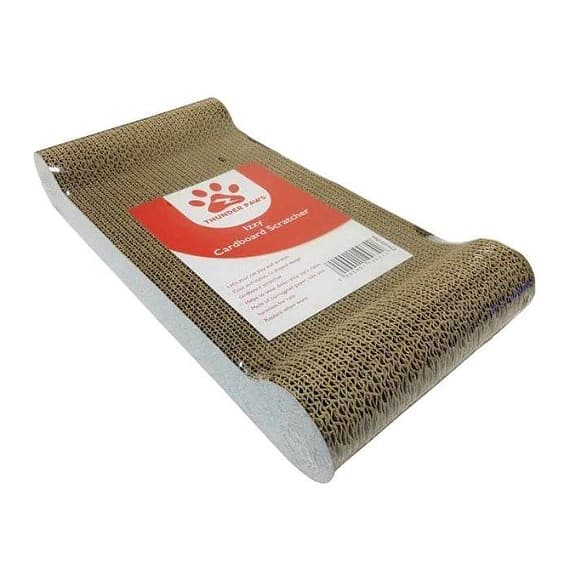 Thunder Paws Izzy Cardboard Cat Scratcher – 7X45X22CM Cat scratcher & Post "BAE" Charm Bracelet