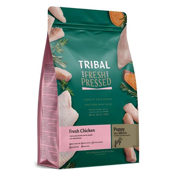 Tribal Fresh Pressed Complete Fresh Chicken Puppy Dry Dog Food 5Kg Dog Food "BAE" Charm Bracelet