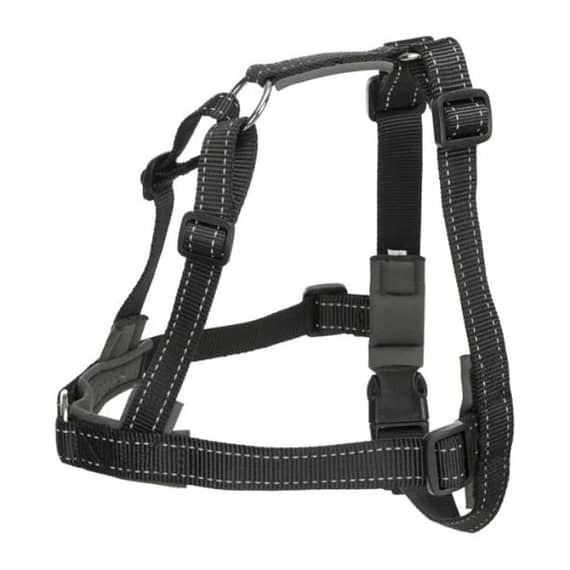 Trixie Lead N Walk Soft Training Black Harness For Dogs M-L Collars & Harnesses "BAE" Charm Bracelet