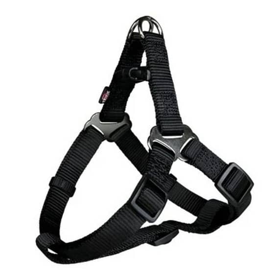 Trixie Premium One Touch Black Harness For Dogs Large Collars & Harnesses "BAE" Charm Bracelet