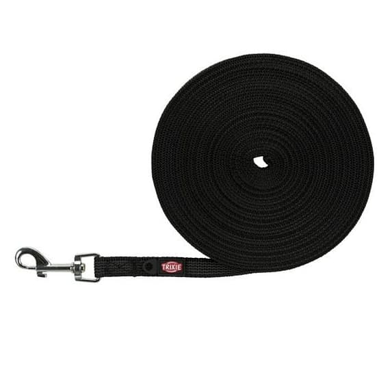 Trixie Rubberised Tracking Leash S-M – Black 15M Collars & Harnesses "BAE" Charm Bracelet