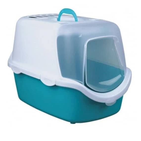 Trixie Vico Open Top Litter Box For Cats – Turquoise 40X40X56Cm Litter & Housetraining "BAE" Charm Bracelet