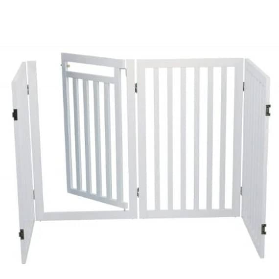 Trixie White Wooden 4-Part Barrier with Door For Dogs 81cm Dogs Accessories "BAE" Charm Bracelet