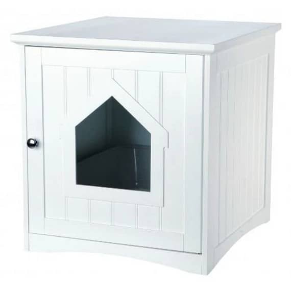 Trixie Wooden Cat Litter Tray House – White 49X51X51Cm Litter & Housetraining "BAE" Charm Bracelet