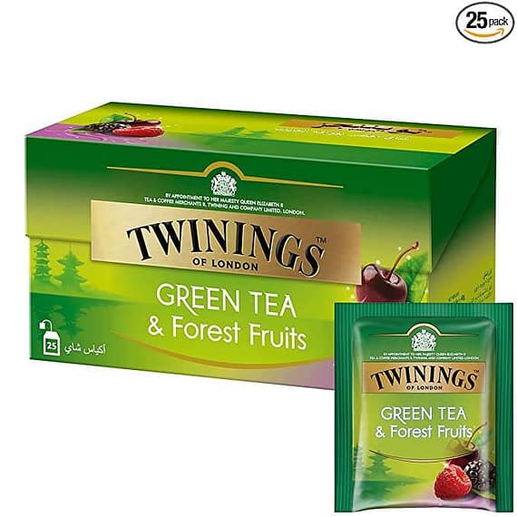 Twinings Green Forest Fruits Tea – 12 x 25 Bags Beverages "BAE" Charm Bracelet