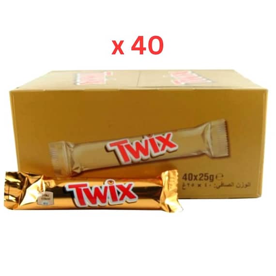 Twix Chocolate 25g Box Of 40 Confectionery "BAE" Charm Bracelet