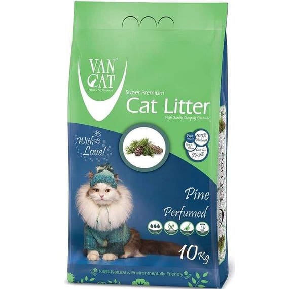 Van Cat White Bentonite Clumping Cat Litter Pine 10K Compact Litter & Housetraining "BAE" Charm Bracelet