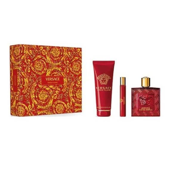 Versace Eros Flame (M) Edp 100Ml + 10Ml + 150 Sg Set Gift Sets "BAE" Charm Bracelet