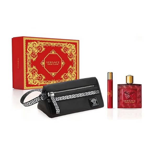 Versace Eros Flame (M) Edp 100Ml + 10Ml + Pouch Set Gift Sets "BAE" Charm Bracelet