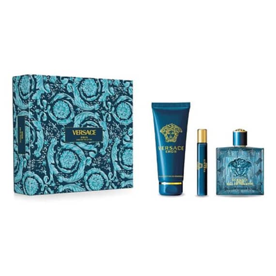 Versace Eros Men 3Pcs (M) Edt 100Ml + Bs Gel 150Ml + Edt 5Ml Gift Set Gift Sets "BAE" Charm Bracelet