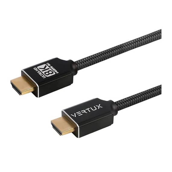 Vertux VERTU-300 Ultra HD High Speed 8K HDMI 2.1 Audio Video Cable 3.0 Meter with HDR Support Black Accessories & Peripherals "BAE" Charm Bracelet
