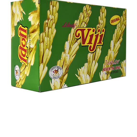 Viji Liberty Junior 7-in-1 Incense Agarbathies Sticks, 12 Packs x 28 Sticks, Green Grocery "BAE" Charm Bracelet
