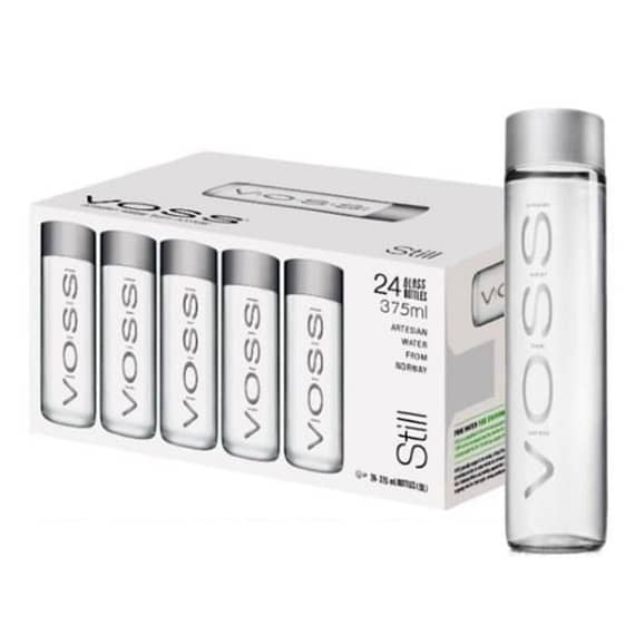 Voss Artesian Still Water Glass 375ml x 24 Carton Beverages "BAE" Charm Bracelet