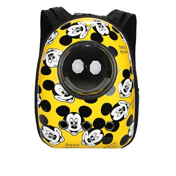 Woofy Happy Mouse Transparent Capsule Pet Travel Backpack For Cat & Dogs Cats Accessories "BAE" Charm Bracelet
