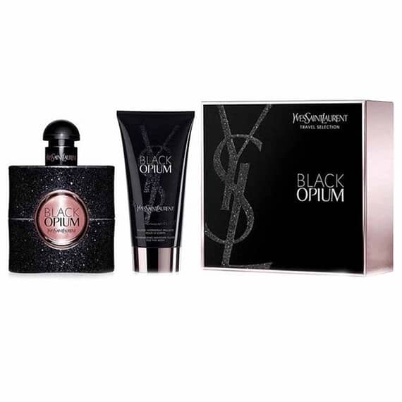 Yves Saint Laurent Black Opium (W) Edp 50Ml + 50 Bl Travel Set Gift Sets "BAE" Charm Bracelet