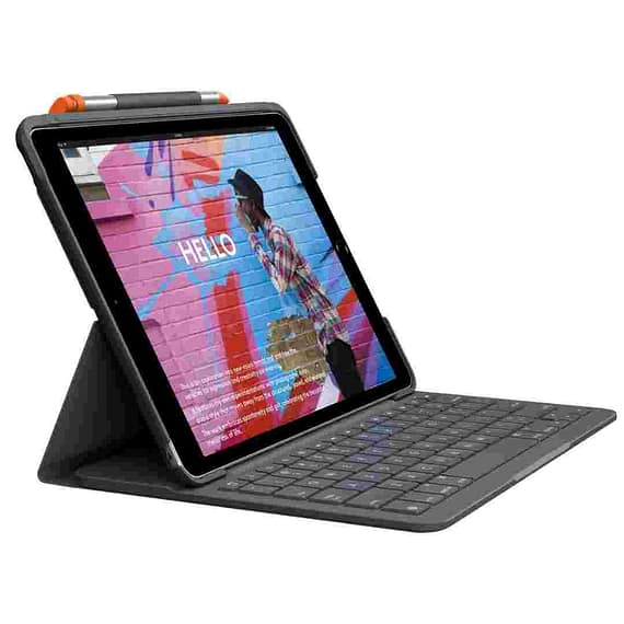 iPad Air (3rd Generation) Keyboard Case, Slim Folio with Integrated Wireless Keyboard graphite Electronics "BAE" Charm Bracelet