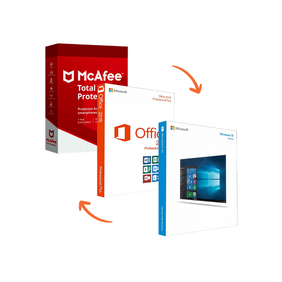 Office 2016 Professional + Windows 10 Home + McAfee Total Protection – Bundle – Bundled software licences on offer Bundled software licences on offer "BAE" Charm Bracelet