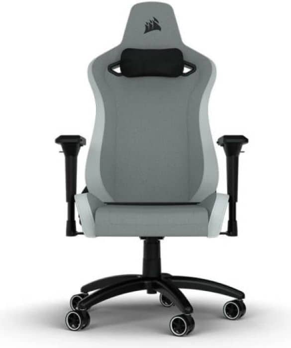 Corsair TC200 Fabric Gaming Chair, Soft Fabric Exterior, Comfortable And Durable, 4D Armrests, Steep Recline, 4 Gas Lift & Height Range Of 120mm, 75mm Dual-Wheel Casters, Grey & White – CF-9010048-WW Gaming & Consoles "BAE" Charm Bracelet
