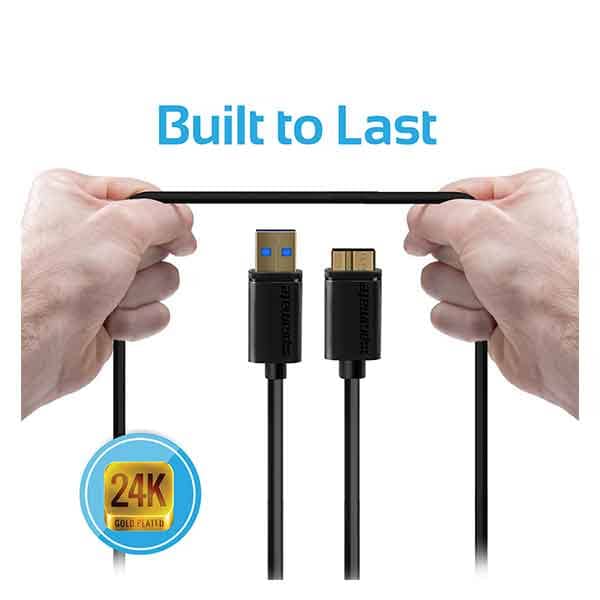 Promate LinkMate-U4L USB 3 Meter Type-A To Micro-B USB 3.0 flexShield Accessories Accessories 2