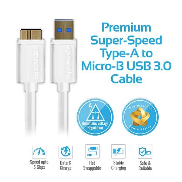 Promate Superspeed USB 3.0 Type A Male to Micro B Male for External Ha Accessories Accessories 3