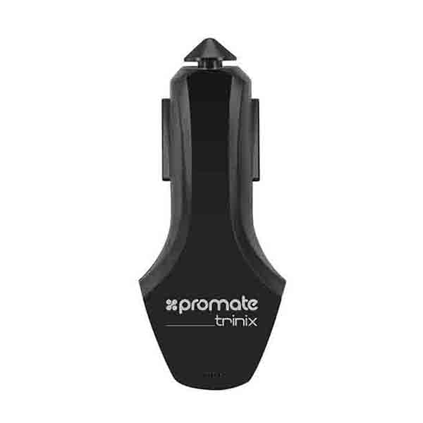 Promate Trinix Quick Charge 3.0 USB Car Charger with Type-C for Mobile Car Accessories Car Accessories