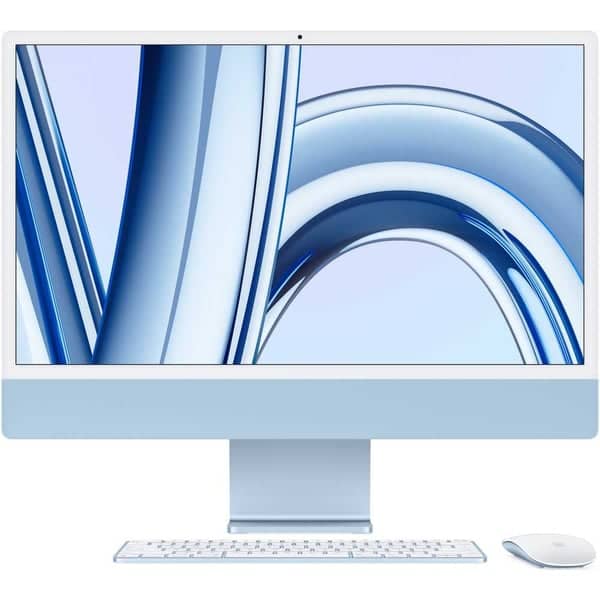 Apple iMac 24-inch (2023) M3 with 8-Core CPU, 8GB RAM, 256GB SSD, 8-Core GPU, Blue, MQRC3 (English Keyboard, Apple Warranty) Apple "BAE" Charm Bracelet