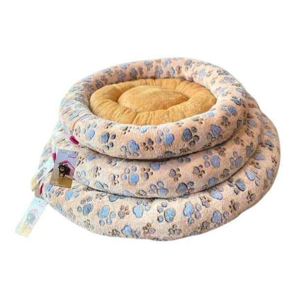 Coco Kindi Paw Printed Peach Washable Pizza Fur Bed For Dogs & Cats – Size 3 Beds & Cushions "BAE" Charm Bracelet