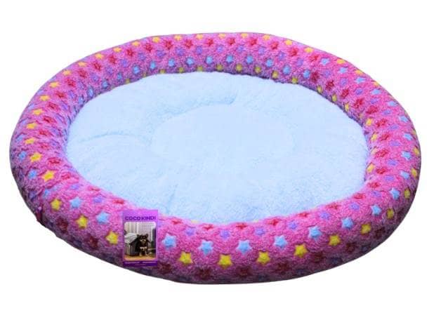 Coco Kindi Pink Star Pattern Washable Pizza Fur Bed – For Dog & Cat – Size – 2 – 60 X 60 X 10Cm Beds & Cushions "BAE" Charm Bracelet