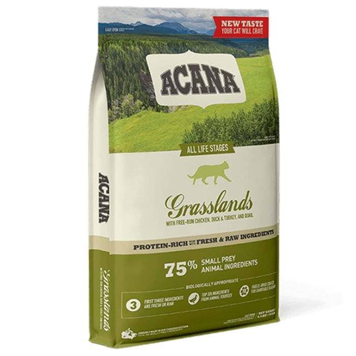 Acana Grasslands Free-Run Chicken & Turkey All Life Stages Dry Cat Food 4.5Kg Cat Food "BAE" Charm Bracelet