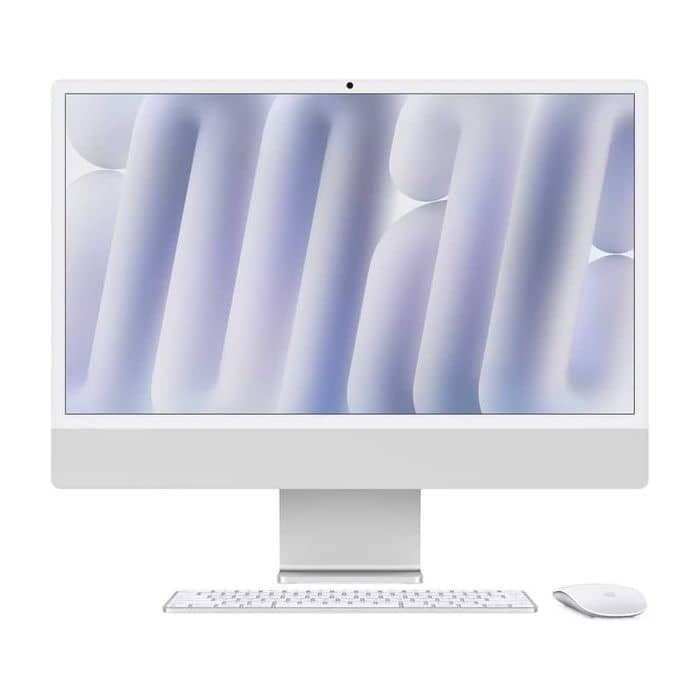 Apple iMac 24-inch (2024) Silver, MWUC3, M4 with 8-Core CPU, 16GB RAM, 256GB SSD, 8-core GPU (English Keyboard, Apple Warranty) Apple "BAE" Charm Bracelet