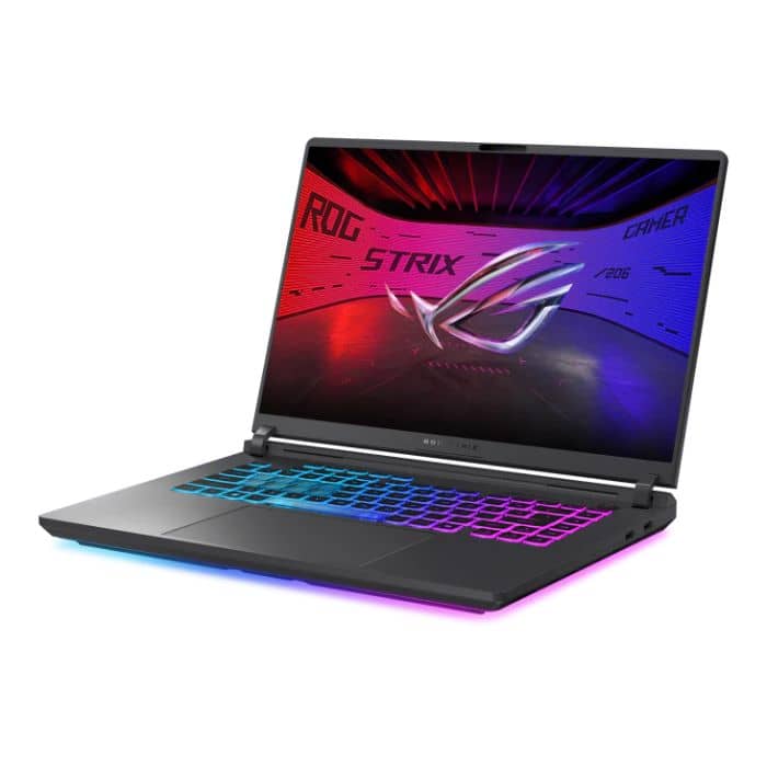 Asus ROG Strix G16 G615JPR-G91621W, Intel Core i9 14900HX, 32GB RAM, 1TB SSD, 16 Inch WQXGA, 240Hz, 8GB NVIDIA RTX 5070, Windows 11 Home, English & Arabic Keyboard, Gray + ROG Backpack & Mouse Asus "BAE" Charm Bracelet
