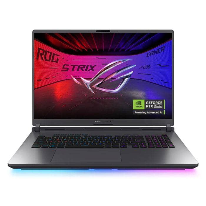 Asus ROG Strix G18 G815JPR-G91621W, Intel Core i9 14900HX, 32GB RAM, 1TB SSD, 18 Inch WQXGA, 240Hz, 8GB NVIDIA RTX 5070, Windows 11 Home, English & Arabic Keyboard, Gray + ROG Backpack & Mouse Asus "BAE" Charm Bracelet