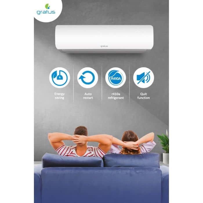 GRATUS 1 Ton 4 Way Split Air Conditioner Rotary Type With Smart Function, R410a GAS, Model- GSCAC121SC Air Conditioners & Coolers "BAE" Charm Bracelet 2