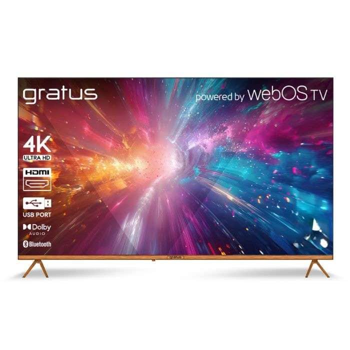 Gratus WebOS Powered 4K Edgeless UHD 58 Inch LED SMART TV With ThinQ AI, Quad Core Processor, Dolby Audio, Model- LT58W4K23H Electronics "BAE" Charm Bracelet